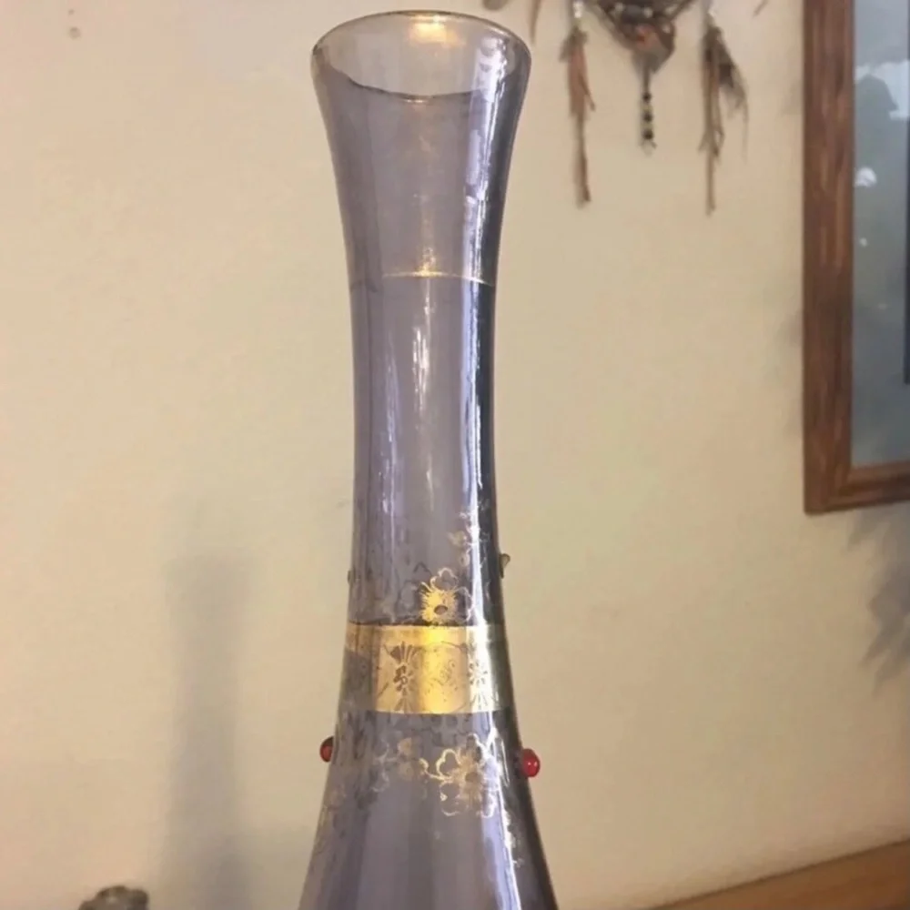 Antique 1920s Italian decanter and glass set